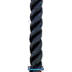 8MM BLACK UPPER POLYESTER. (150M)