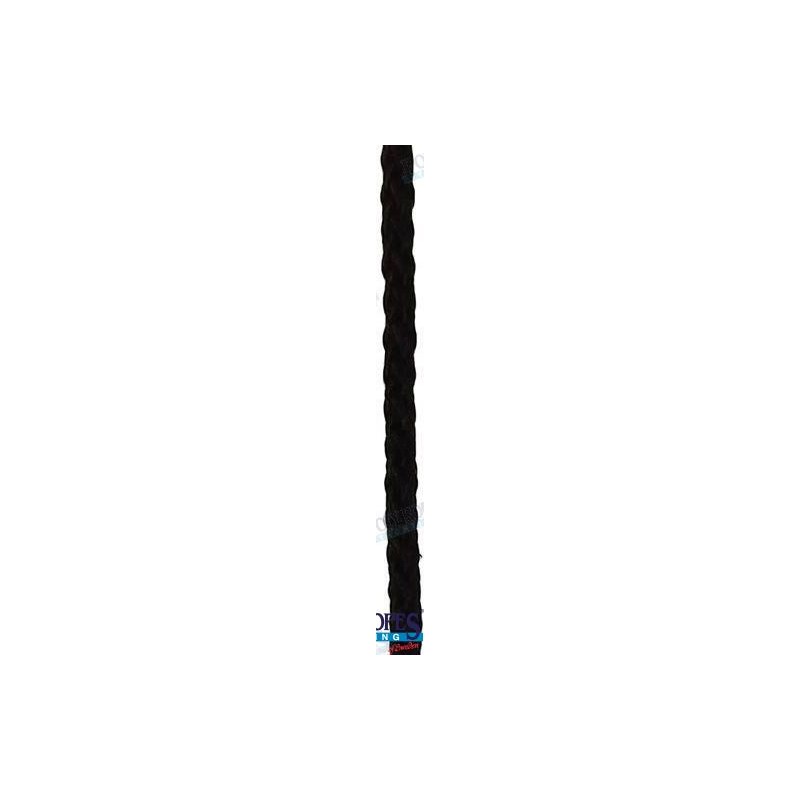 CABO POLIESTER 4 MM NEGRO 12 M