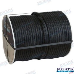 GEFLOCHTENES FESTMACHERSEIL. FLEXLINE 12 MM SCHWARZ