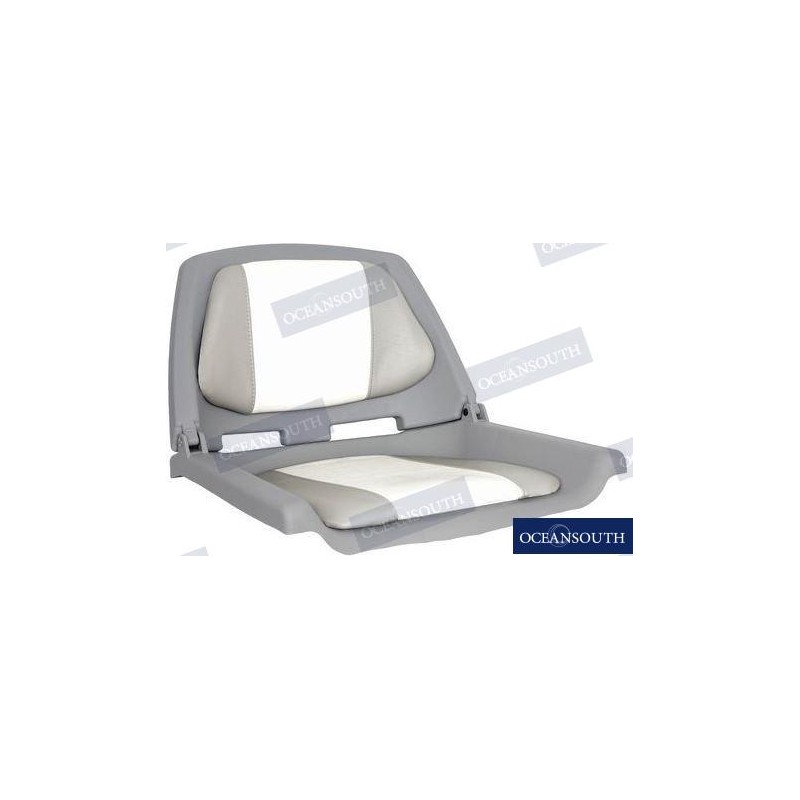 ASIENTO PLEGABLE FISHERMAN GRIS/BLANCO