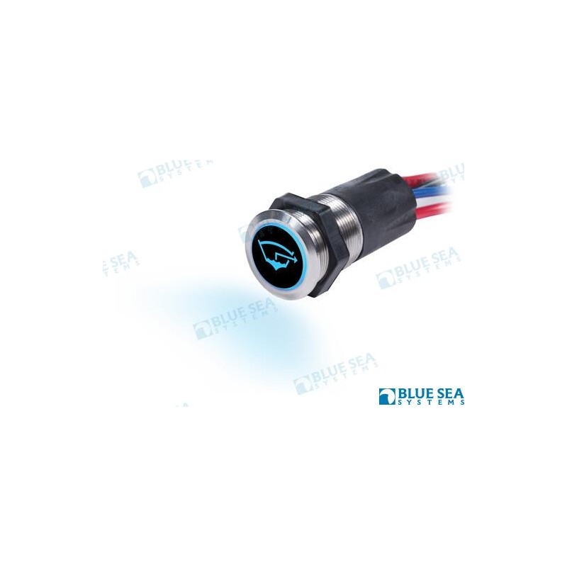 INTERRUPTOR PULSADOR 10A LED AZUL OFF-(O