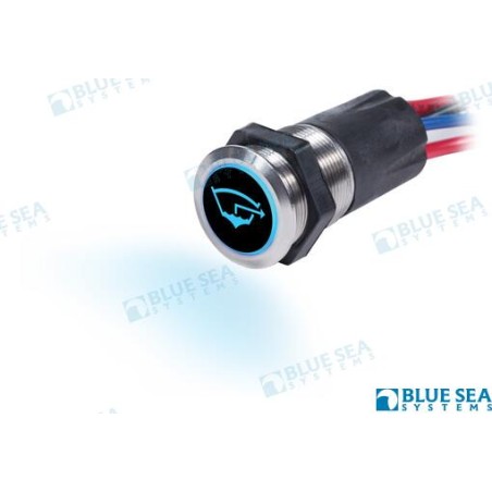 INTERRUPTOR PULSADOR 10A LED AZUL OFF-(O