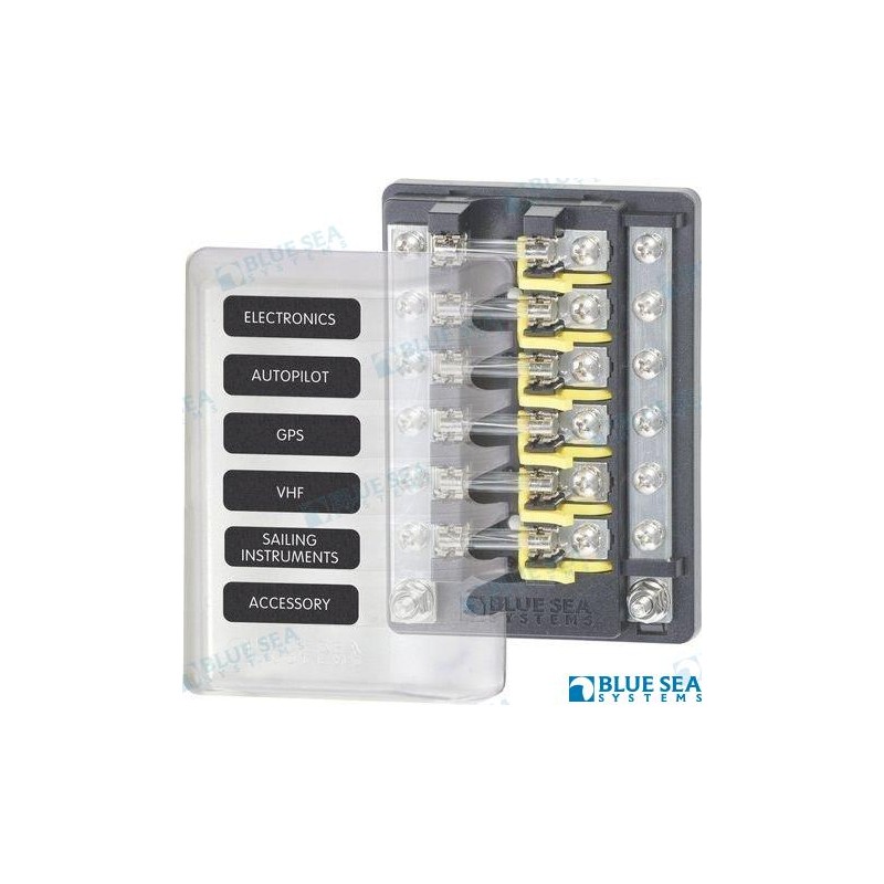 PANEL 6 FUSES WITH GROUND SOCKET