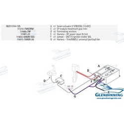 OB/ZERNANTRIEB-KIT 1 MOTOR C/TRIM 12V