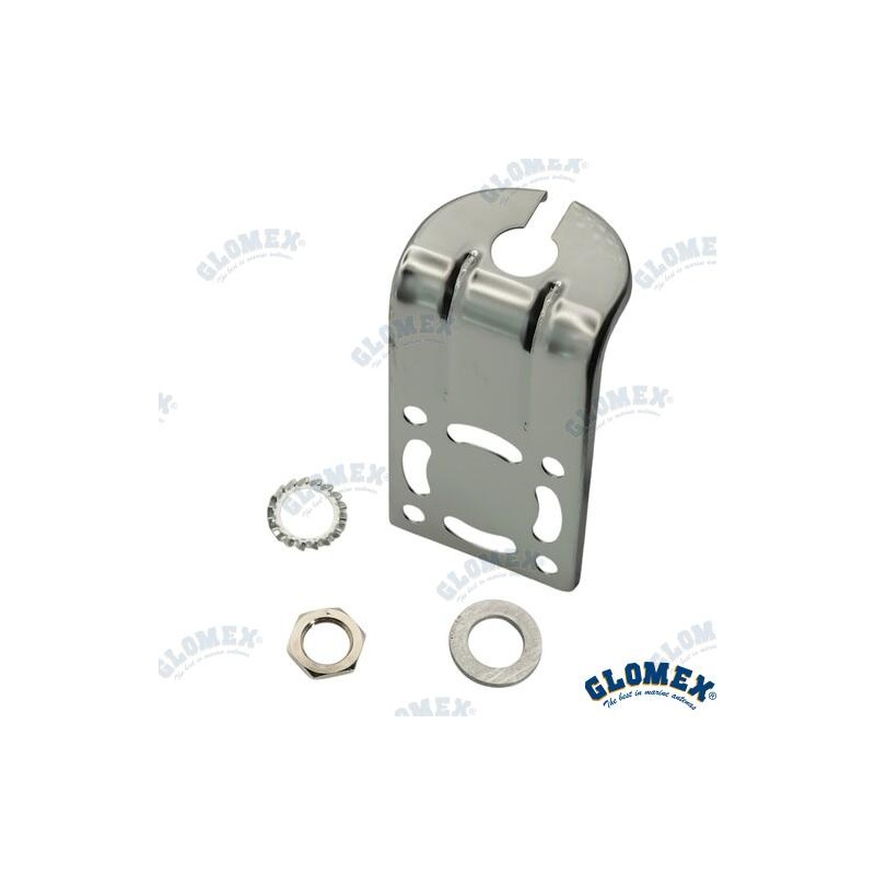 SOPORTE MASTIL EN INOXIDABLE EN L 90º