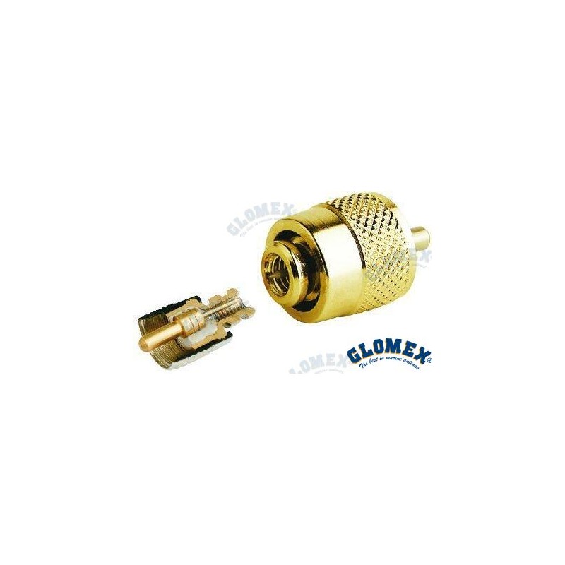 CONECTOR PL259 MACHO GOLD PARA RG58