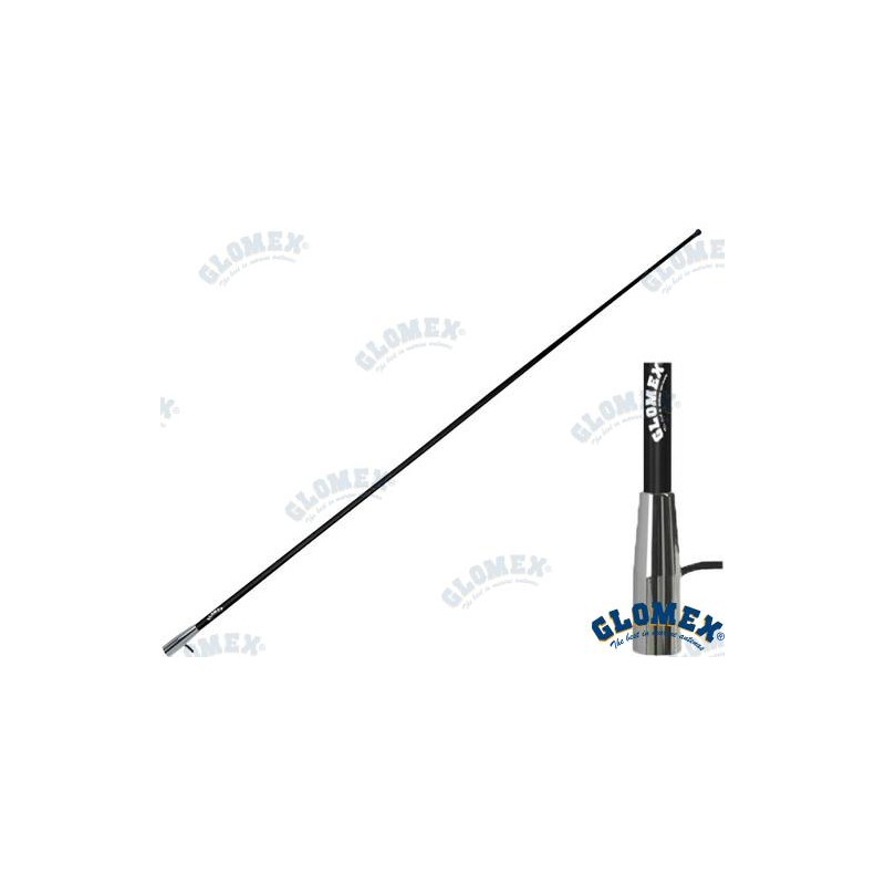 ANTENA AM/FM 1,5M NEGRA ROSCA CROMADA