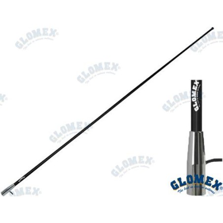 ANTENA AM/FM 1,5M NEGRA ROSCA CROMADA
