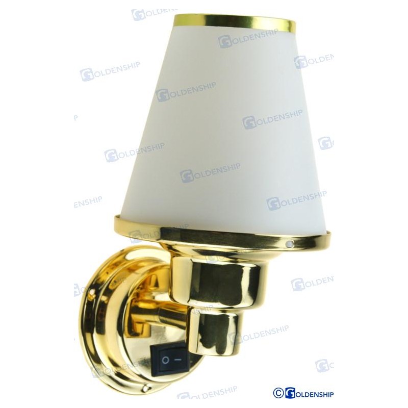 APLIQUE LATON PULIDO HALOGENO 12V 10W