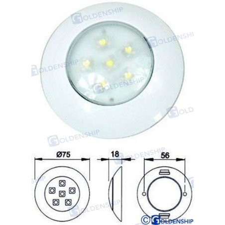 INDOOR CEILING LED 6W 12V&24V WHITE