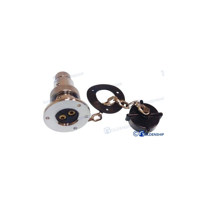 ENCHUFE ESTANCO 3 AMP. 2 POLOS