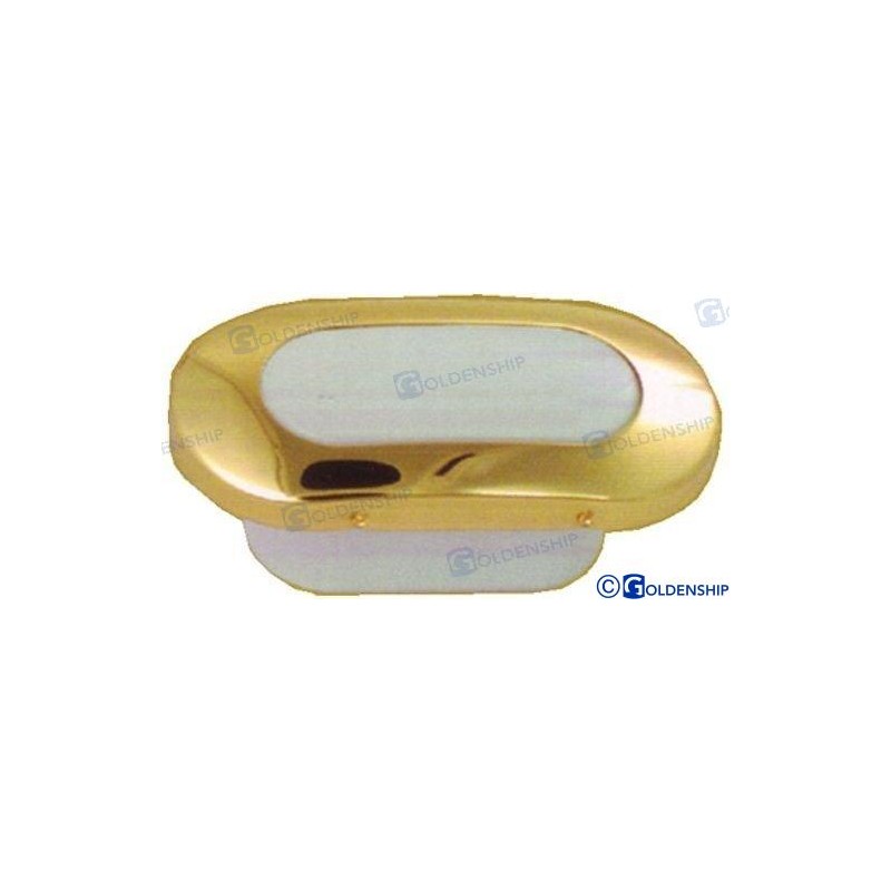 LUZ INT/EXT OVALADA ORO LED BLANCO