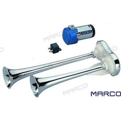 DOUBLE ABS HORN WITH COMP. 12V.