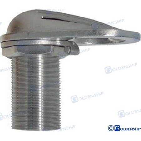 STECKDOSE MIT DURCHRUMPF 1-1/4 EDELSTAHL