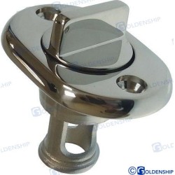 ABLAUF MIT OVALEM EDELSTAHLSTOPFEN 64 MM.