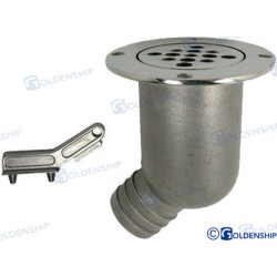STAINLESS STEEL BATH DRAIN. W/VALVE