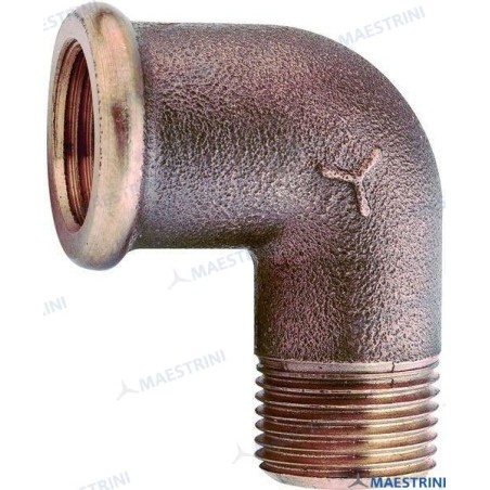 CODO MACHO/HEMBRA 90º BRONCE 3/8