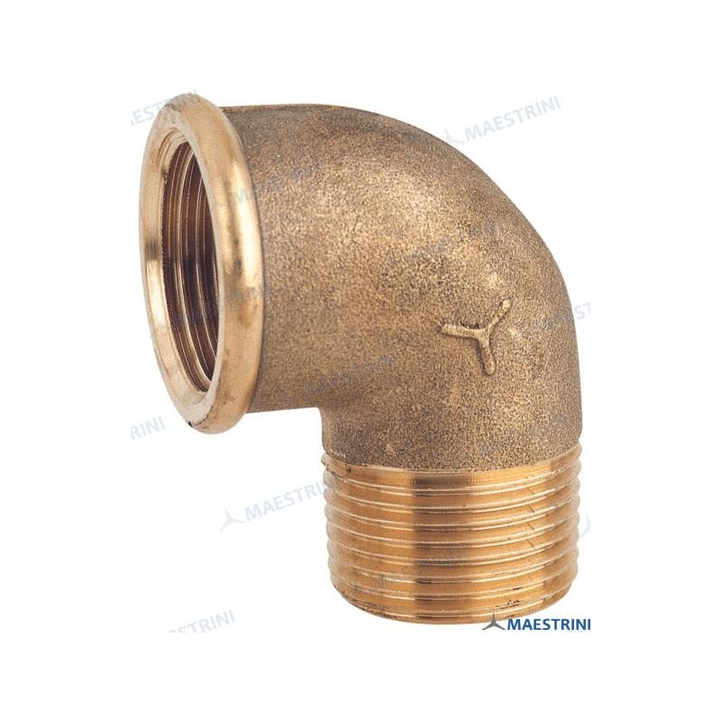 CODO LATON 90º M.H. 1''1/4 EN LATON CR