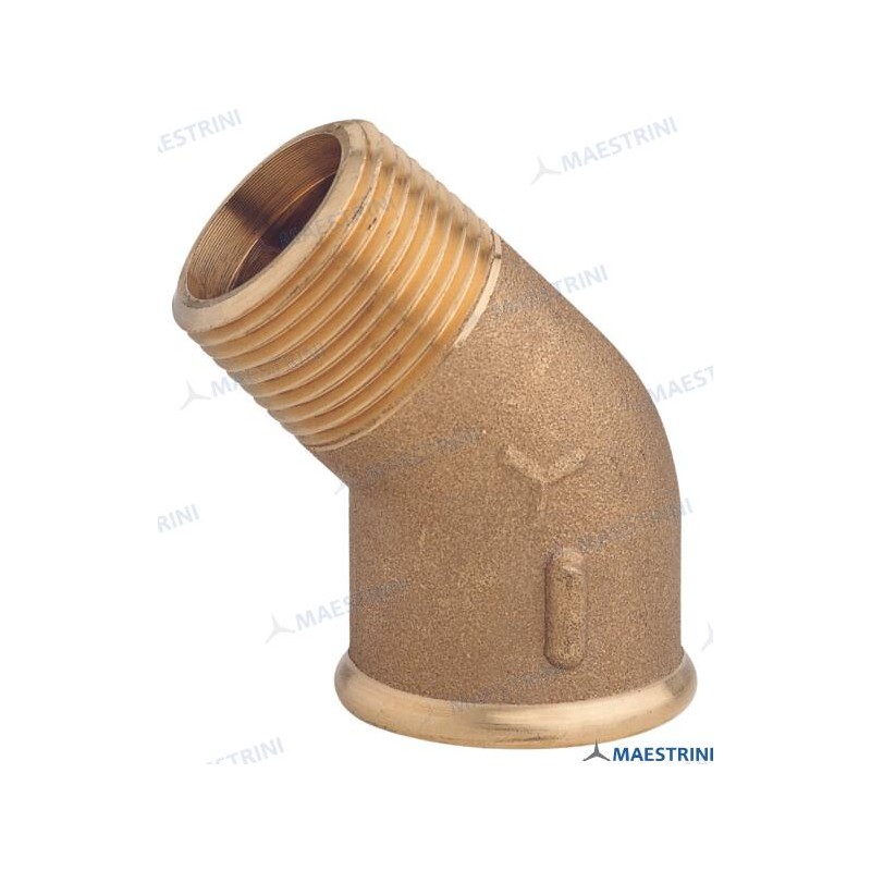 BRASS ELBOW 45º M.H. 2'' CR BRASS