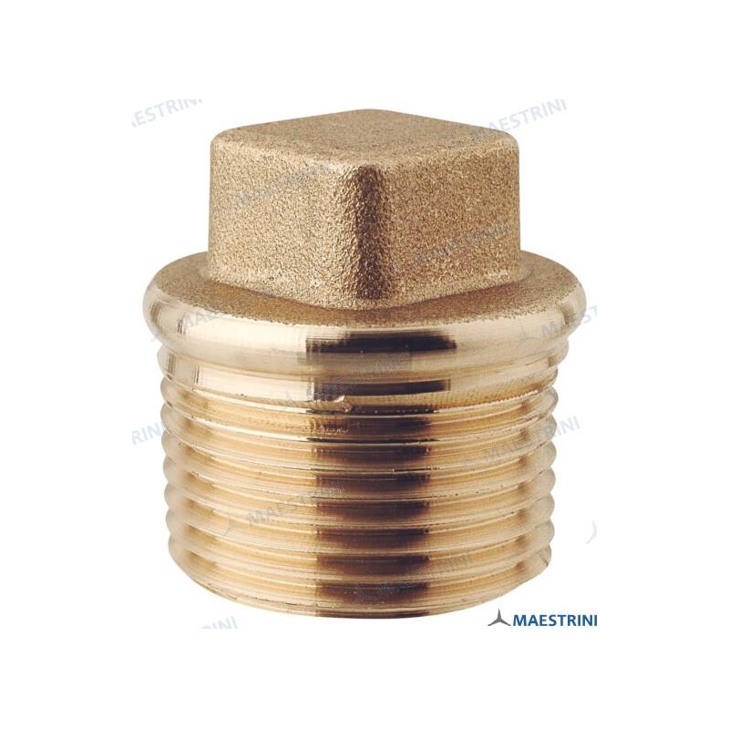 SQUARE THREAD CAP 1/2'' M. BRASS CR
