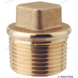 SQUARE THREAD CAP 1''1/2 M. CR BRASS