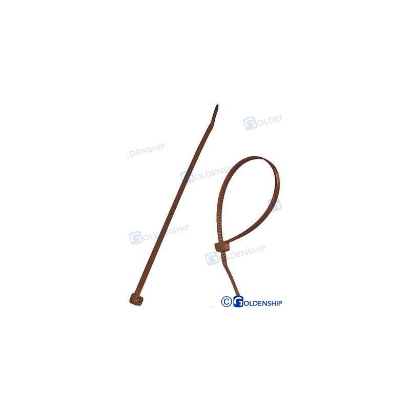 ABRAZADERA NYLON 100X2,5 MARRON (100)