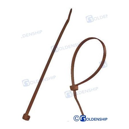 ABRAZADERA NYLON 100X2,5 MARRON (100)