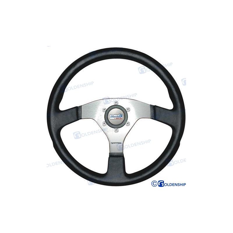 MARINE STEERING WHEEL 350MM BLACK