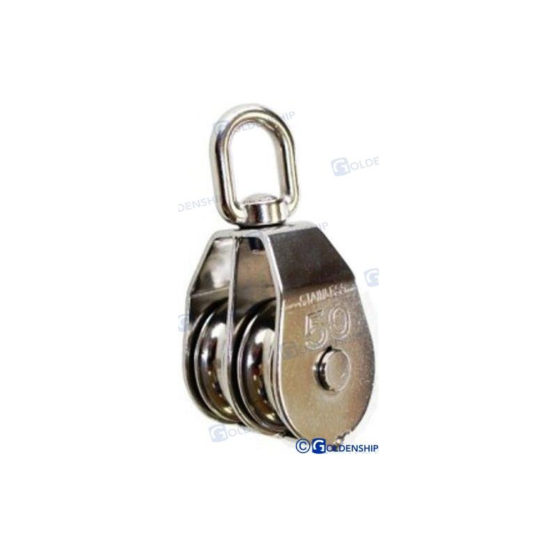 POLEA DOBLE GIRATORIA 6 MM (10)