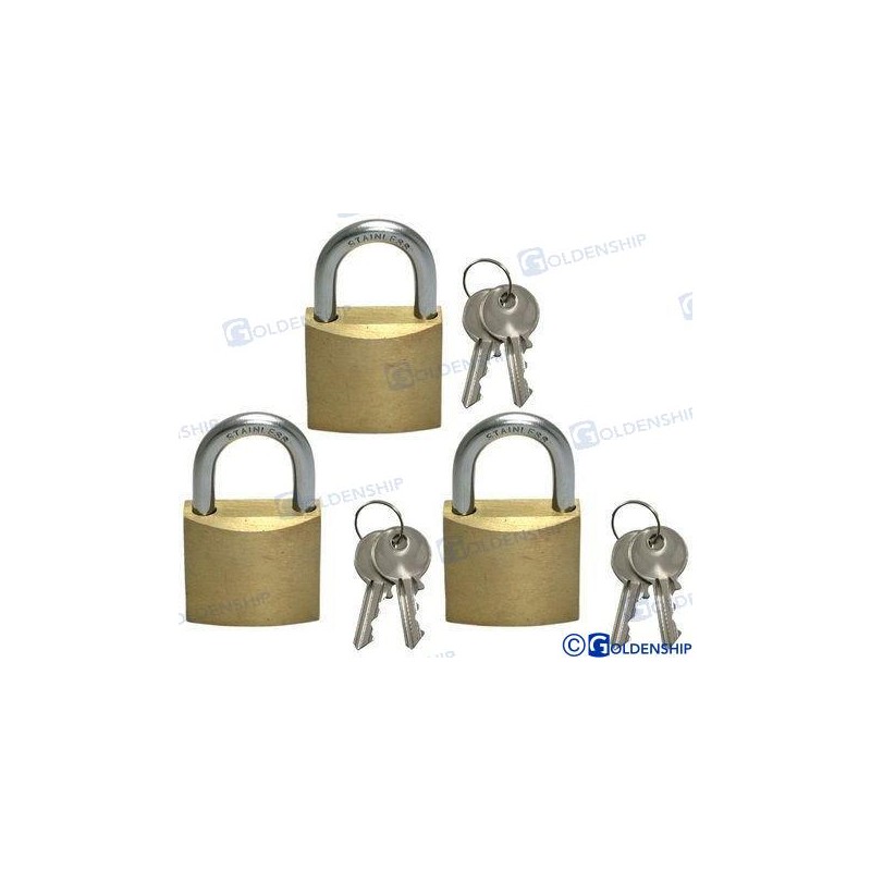 CANDADO MARINO 40 MM. (PACK DE 3)