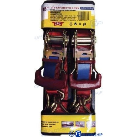 CINCHA AMARRE 1 1/16 ROJO 4,5 M (2)