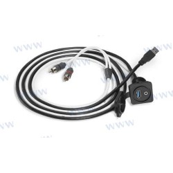 JL AUDIO 3,5-mm-Audiobuchse und USB-Anschluss F