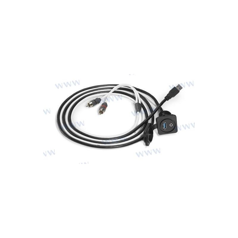 JL AUDIO 3,5-mm-Audiobuchse und USB-Anschluss F