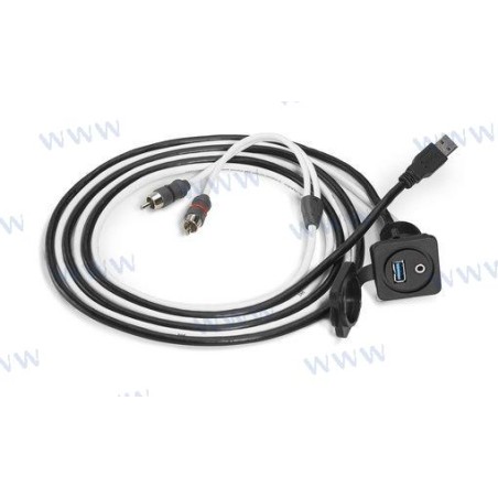 JL AUDIO 3,5-mm-Audiobuchse und USB-Anschluss F