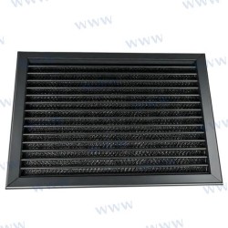 FILTER RETURN GRILL, MATTE BLACK, 14X1