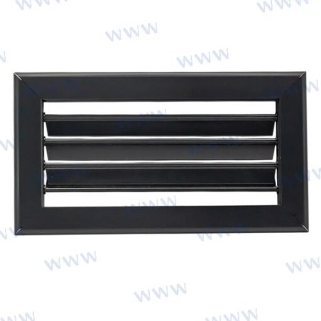 REJILLA ALU NEGRO MATE 12X4
