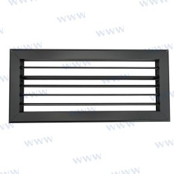 REJILLA ALU NEGRO MATE 12X5