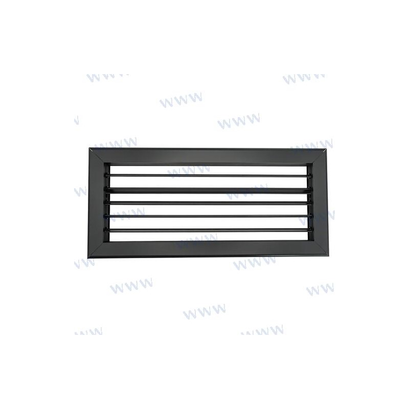 REJILLA ALU NEGRO MATE 12X5