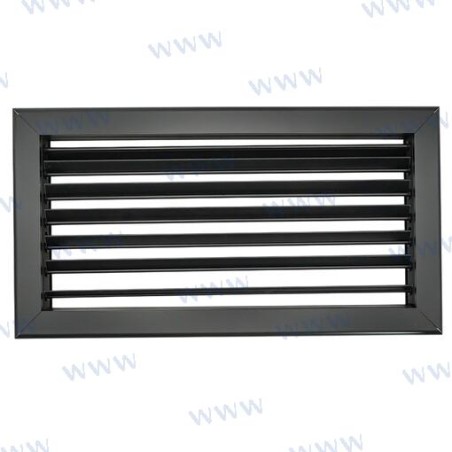REJILLA ALU NEGRO MATE 12X6