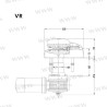 MOLINETE MUIR VR850 12V 8MM + RM PACK