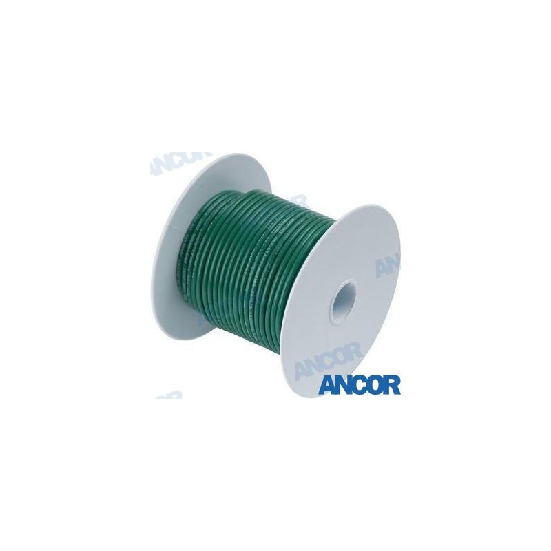 CABLE MARINO 16 AWG (1MM²) VERDE - 30 M