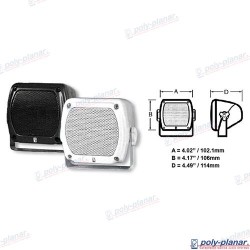 PAR ALTAVOCES CAJA 100X100MM BLANCO