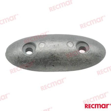 ÁNODO PLACA OVAL 93MM (ZN)