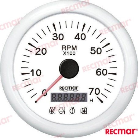 CUENTAVUELTAS C/4 LED ALARMA 0/7000RPM B
