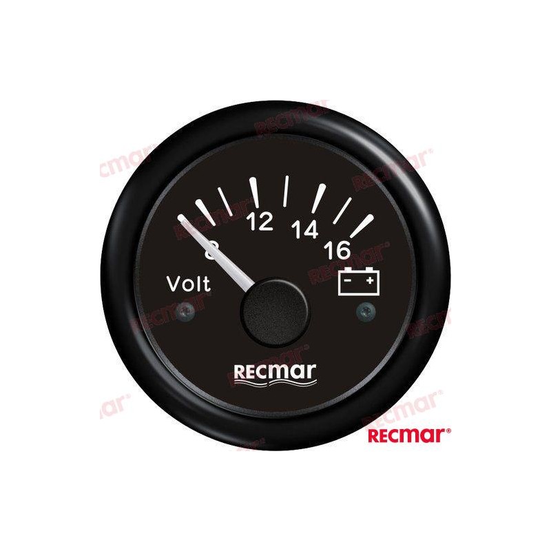 VOLTIMETRO 8-16V NEGRO