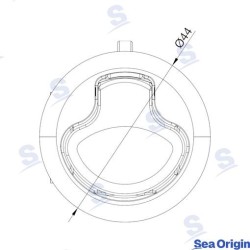 TIRADOR PESTILLO SS316 MINI Ø44/38 mm