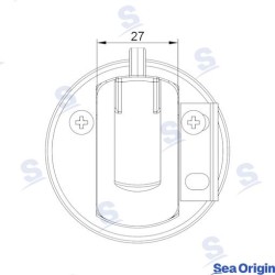 TIRADOR PESTILLO SS316 MINI Ø44/38 mm