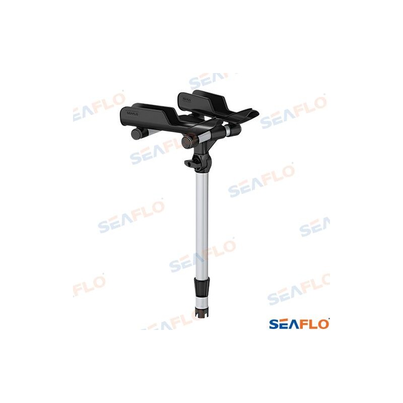 SOPORTE PORTACAÑAS NEGRO DOBLE