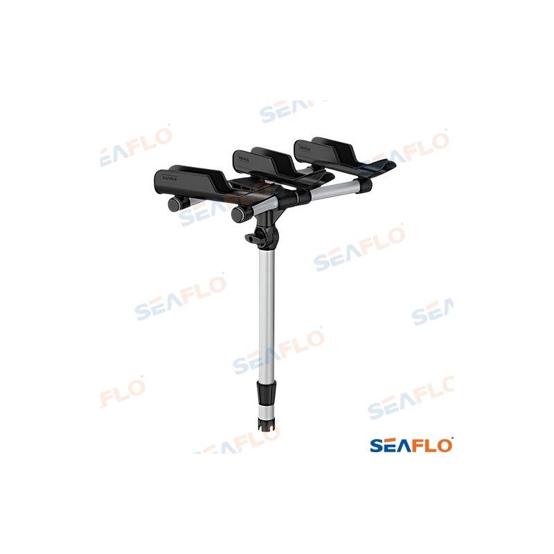 SOPORTE PORTACAÑAS NEGRO TRIPLE