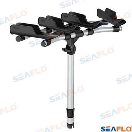 SOPORTE PORTACAÑAS NEGRO CUADRUPLE